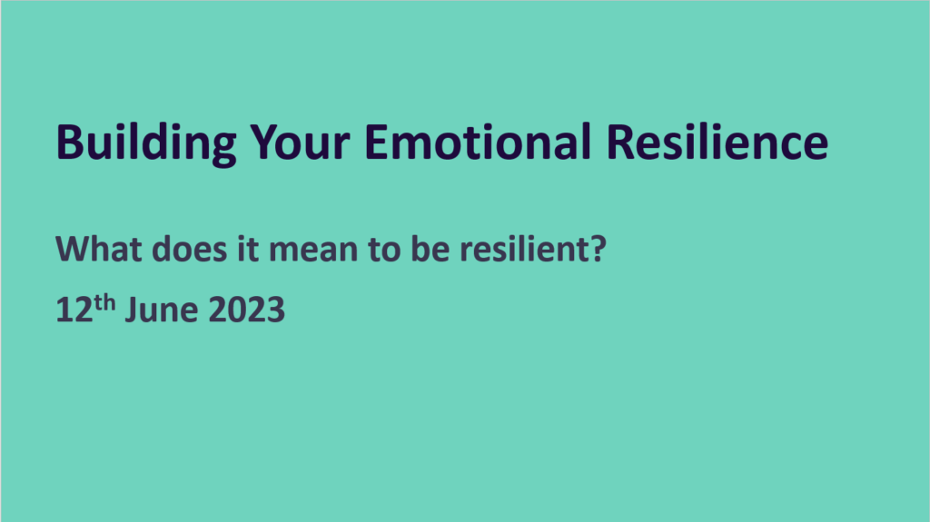 Building Your Emotional Resilience